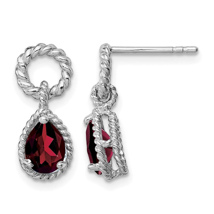 Sterling Silver Pear Twisted Earrings, view 9 of 12
