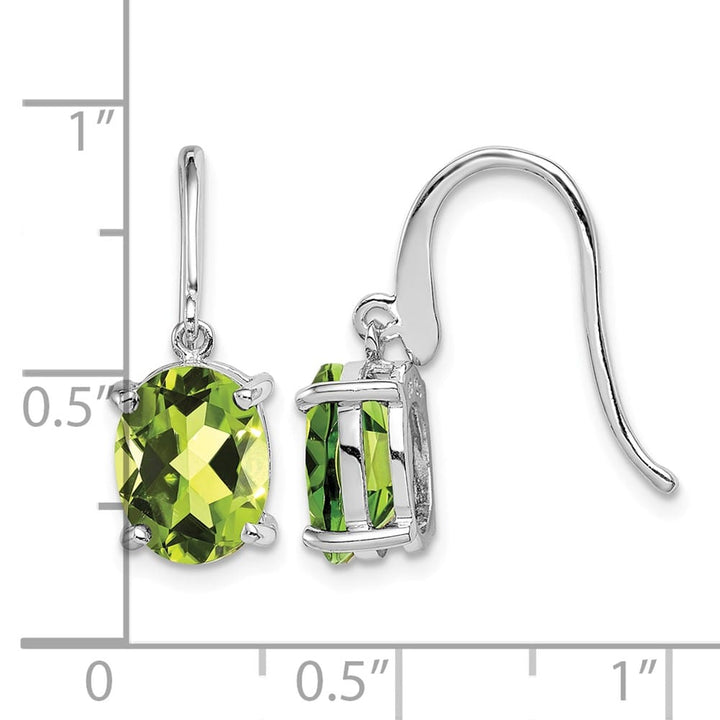 Sterling Silver Peridot Wire Earrings, view 4 of 4
