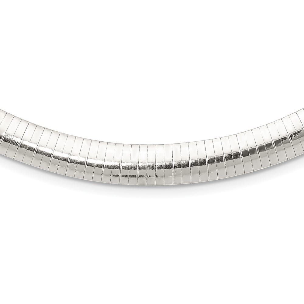 Sterling Silver Polished 10mm Cubetto Chain Size 18