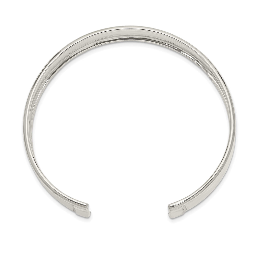 Sterling Silver Polished 10mm Cuff Bangle