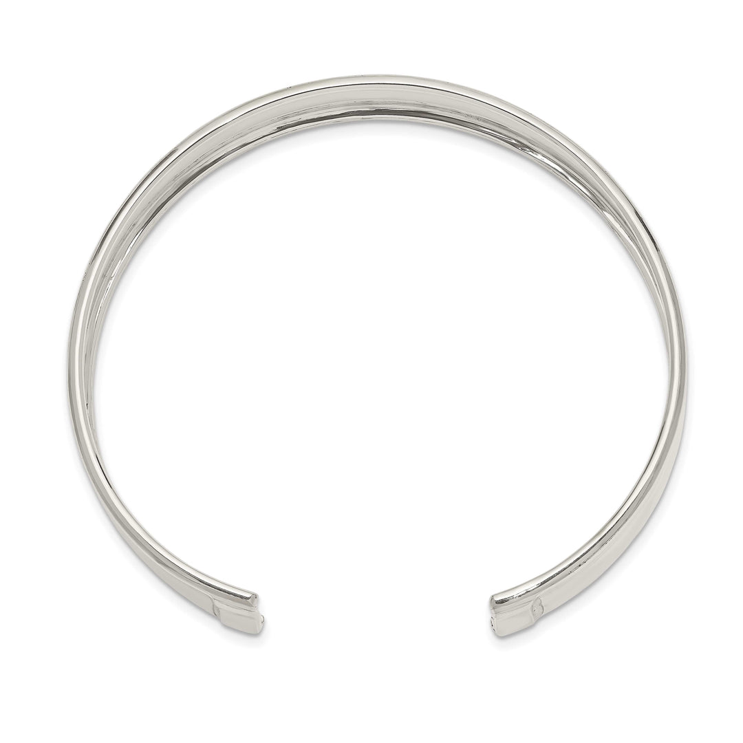 Sterling Silver Polished 10mm Cuff Bangle