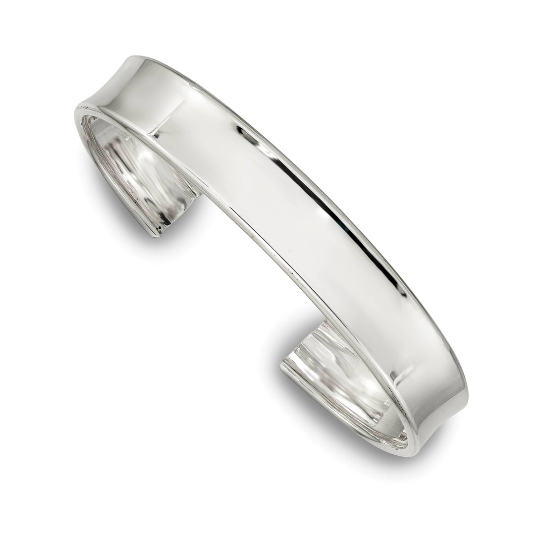 Sterling Silver Polished 10mm Cuff Bangle