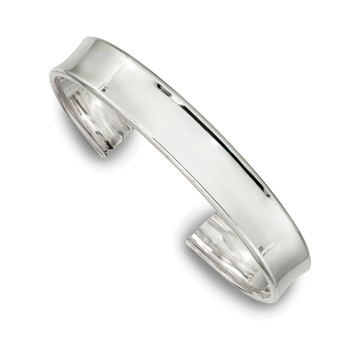 Sterling Silver Polished 10mm Cuff Bangle