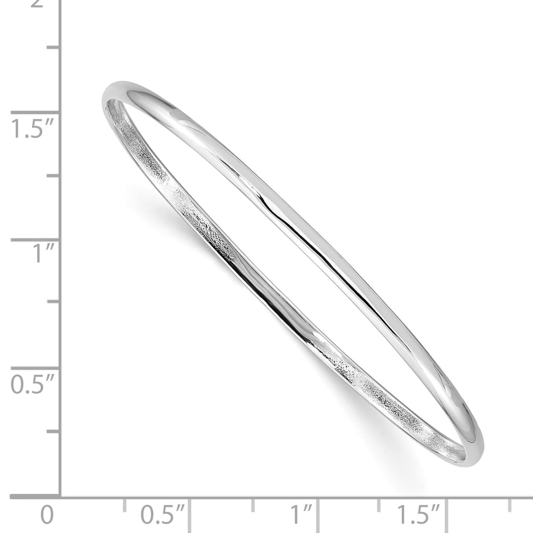 Sterling Silver Polished 2mm Slip-on Youth Bangle Bracelet