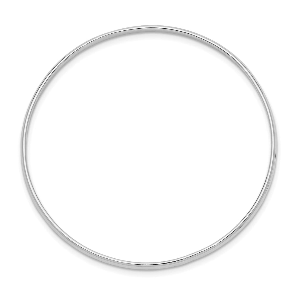 Sterling Silver Polished 2mm Slip-on Youth Bangle Bracelet