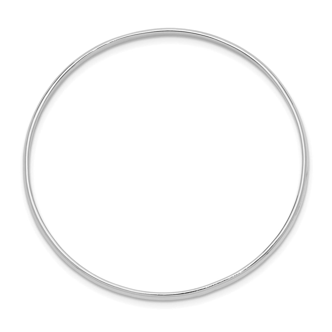 Sterling Silver Polished 2mm Slip-on Youth Bangle Bracelet