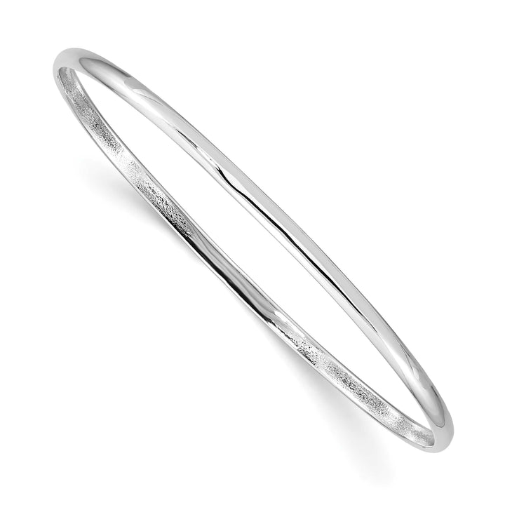 Sterling Silver Polished 2mm Slip-on Youth Bangle Bracelet