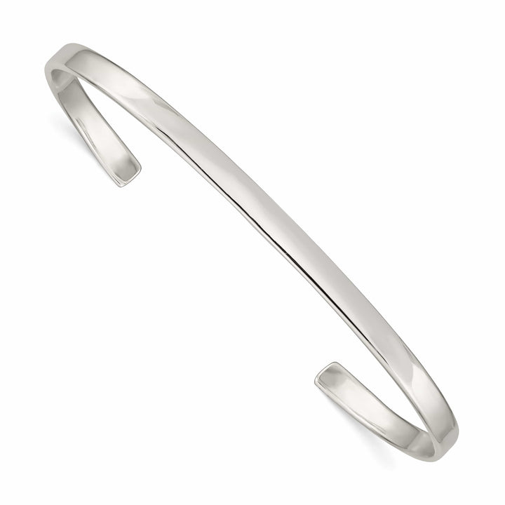 Sterling Silver Polished 3mm Cuff Bangle