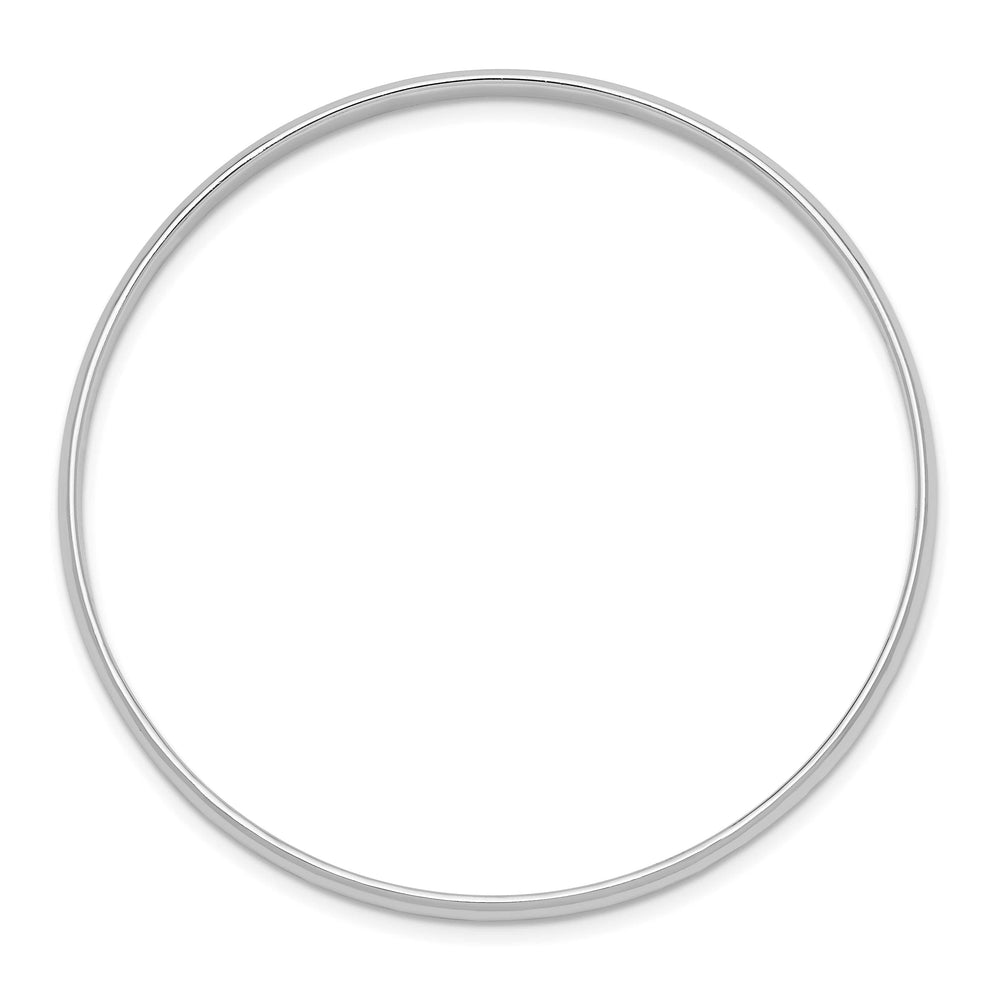 Sterling Silver Polished 3mm Slip-on Youth Bangle Bracelet