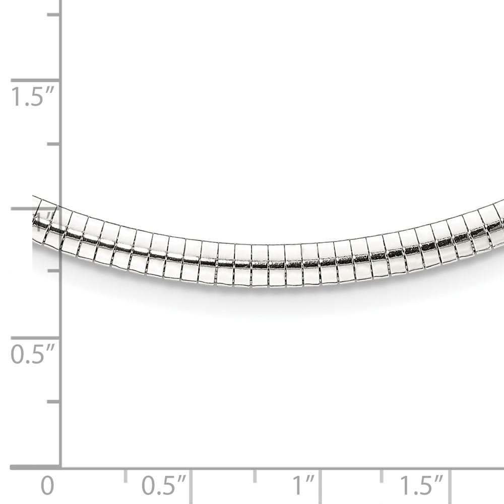 Sterling Silver Polished 4mm Cubetto Chain