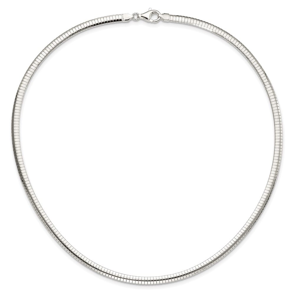 Sterling Silver Polished 4mm Cubetto Chain
