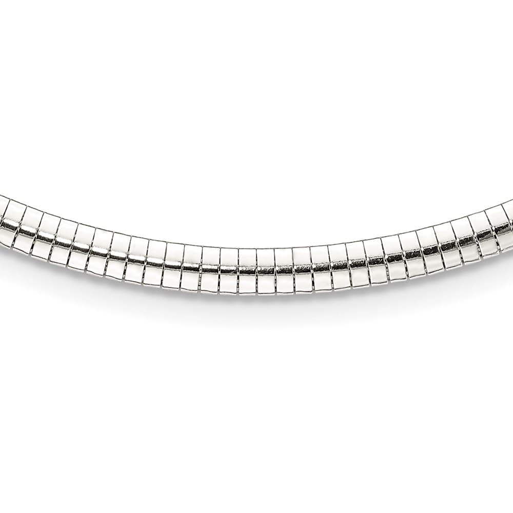 Sterling Silver Polished 4mm Cubetto Chain Size 18