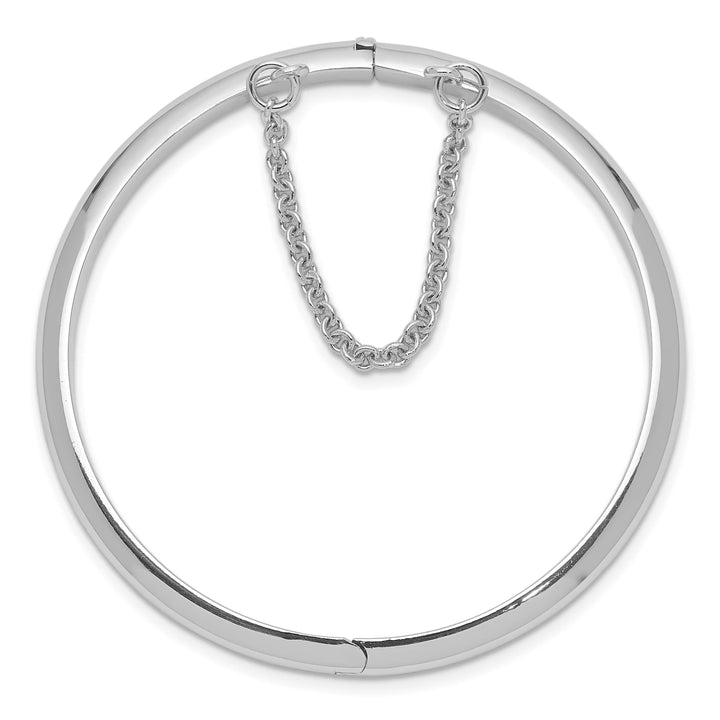Sterling Silver Polished 4mm with Safety Hinged Children's Bangle