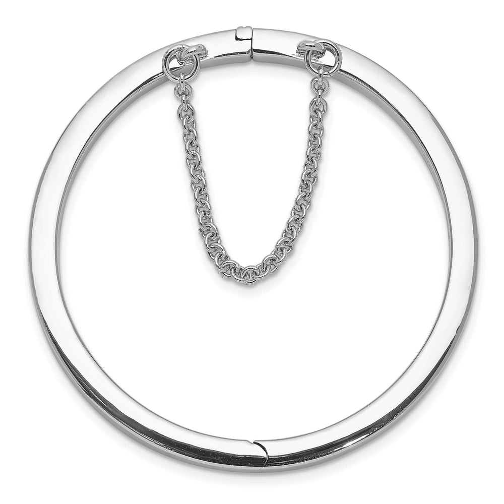 Sterling Silver Polished 4mm with Safety Hinged Children's Bangle