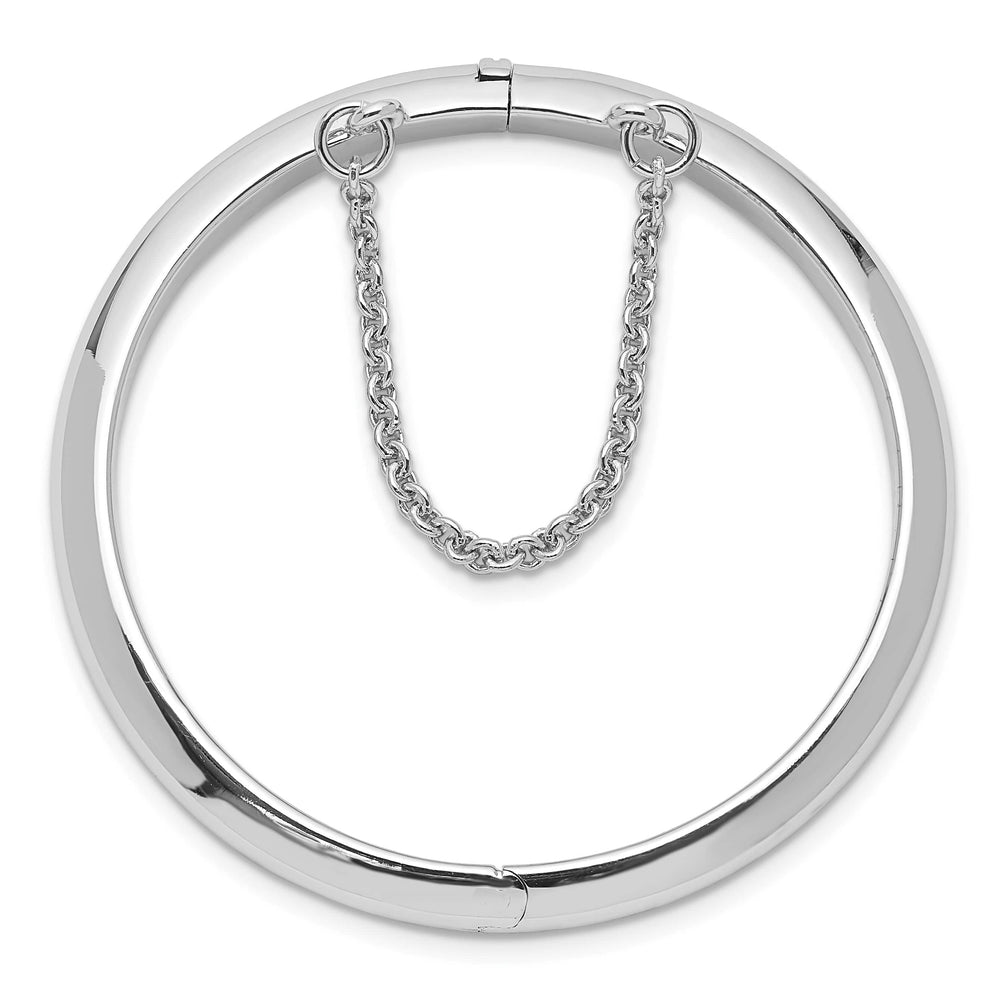 Sterling Silver Polished 5mm with Safety Hinged Children's Bangle
