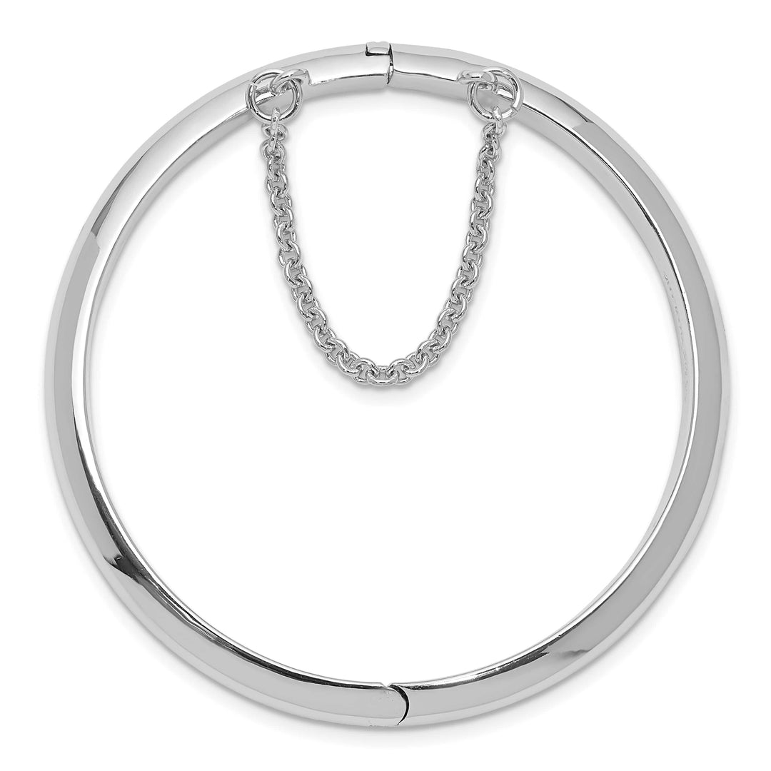 Sterling Silver Polished 5mm with Safety Hinged Children's Bangle