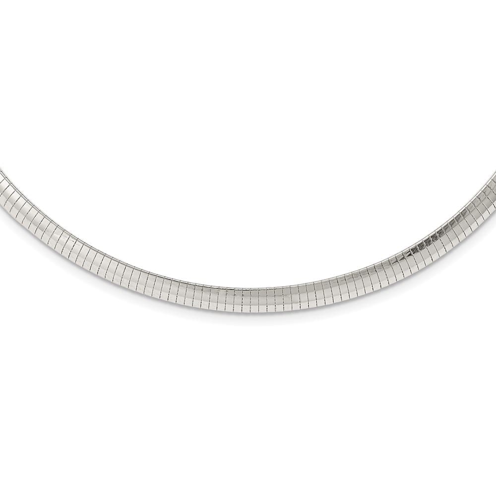 Sterling Silver Polished 6mm Cubetto Chain Size 16