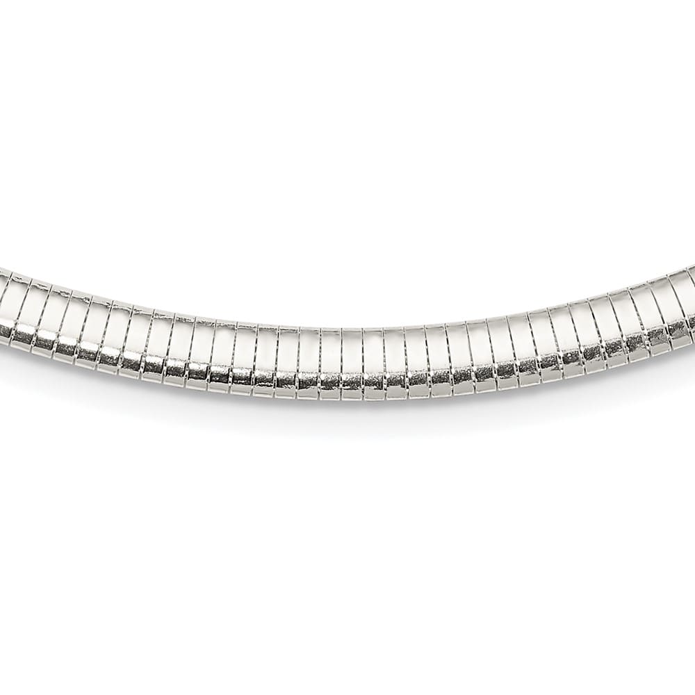 Sterling Silver Polished 6mm Cubetto Chain Size 18
