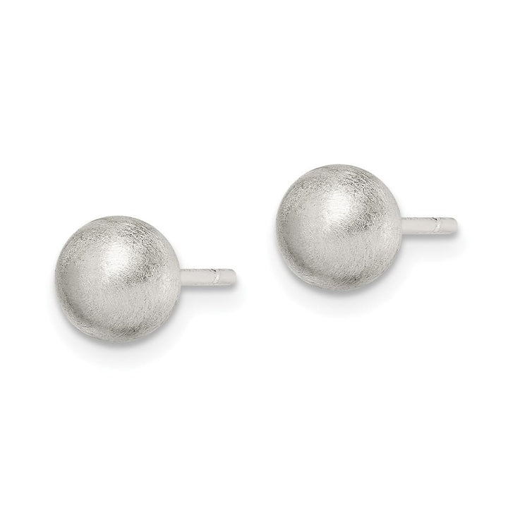 Sterling Silver Polished 6mm Laser-cut Post Earrings, view 2 of 4