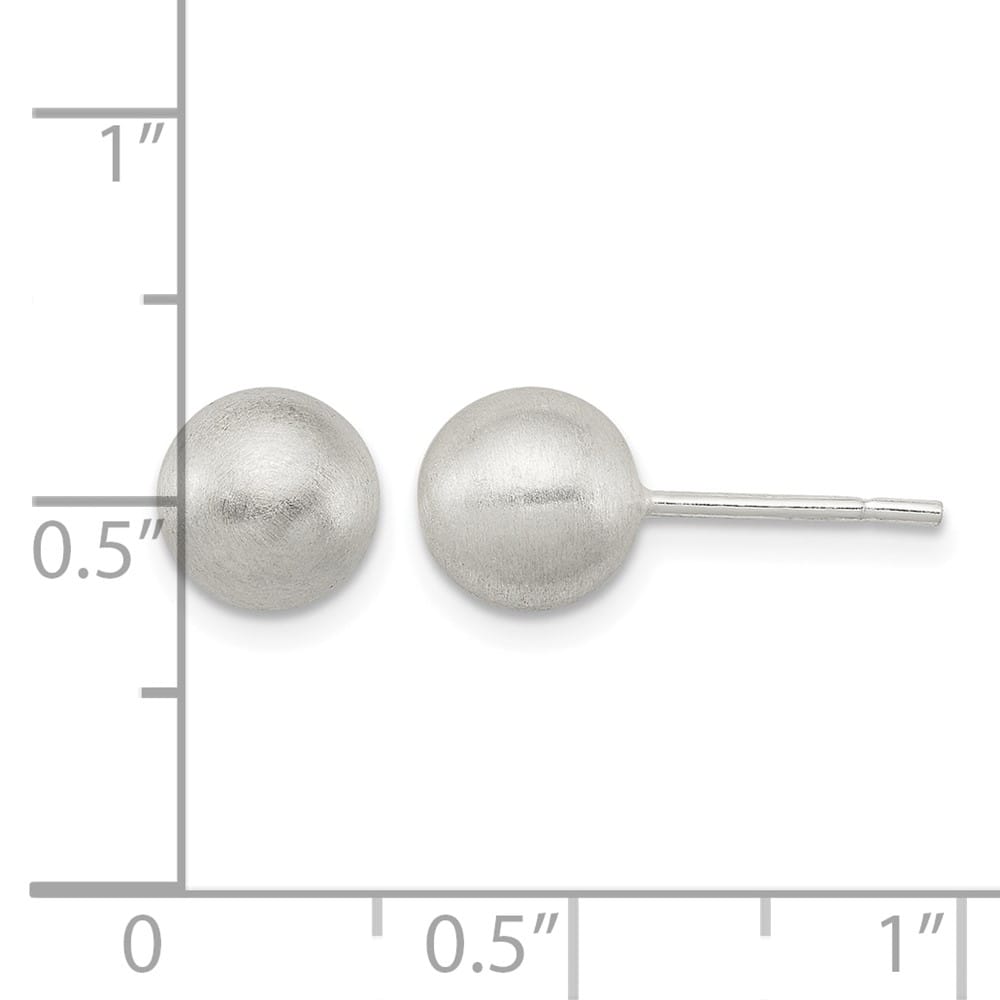 Sterling Silver Polished 7mm Laser-cut Post Earrings, view 4 of 4
