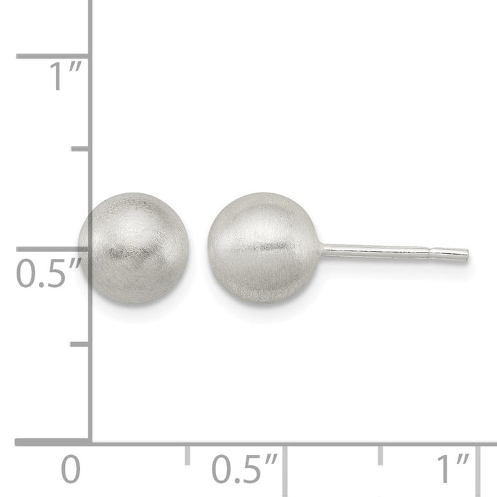 Sterling Silver Polished 7mm Laser-cut Post Earrings, view 4 of 4