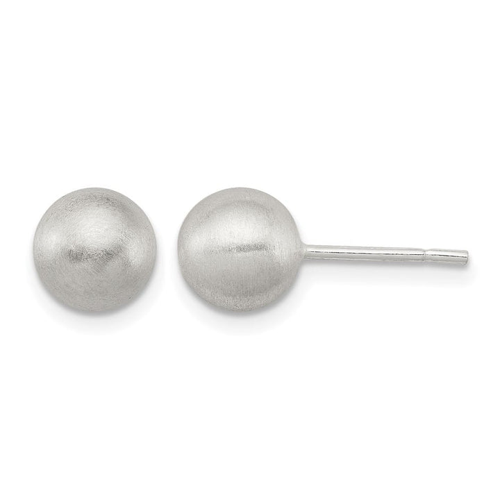 Sterling Silver Polished 7mm Laser-cut Post Earrings, view 1 of 4
