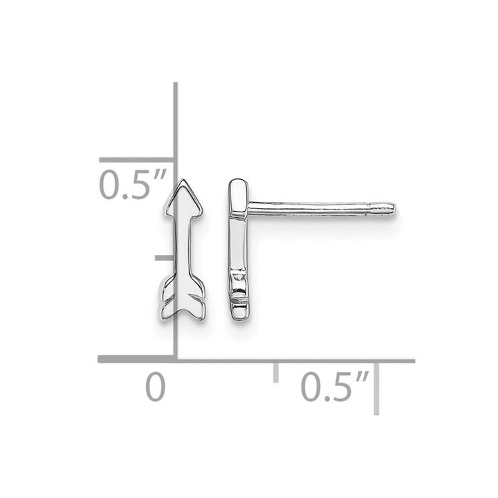 Sterling Silver Polished 8mm Arrow Post Earrings