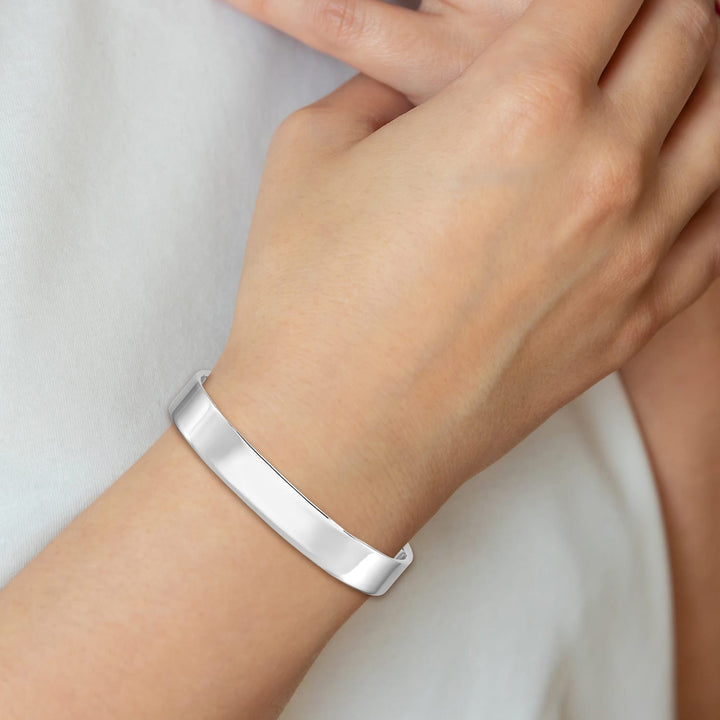 Sterling Silver Polished 8mm Children's Cuff Bangle