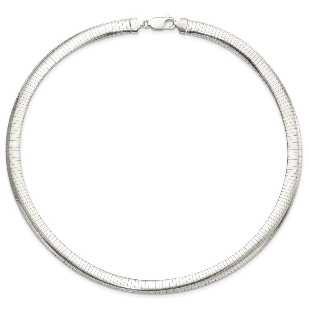 Sterling Silver Polished 8mm Cubetto Chain