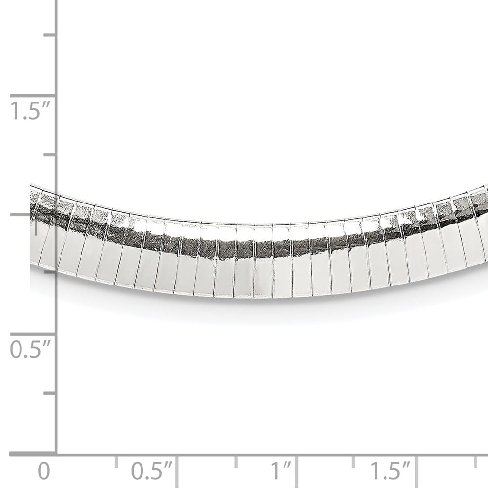 Sterling Silver Polished 8mm Cubetto Chain