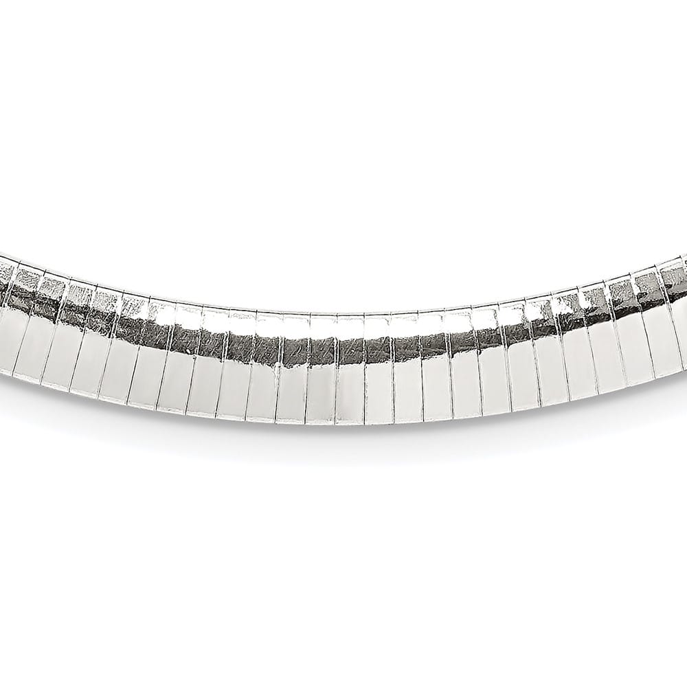 Sterling Silver Polished 8mm Cubetto Chain Size 16