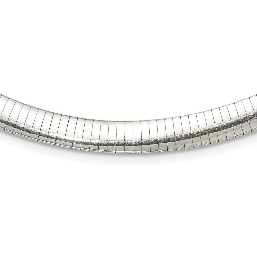 Sterling Silver Polished 8mm Cubetto Chain Size 18