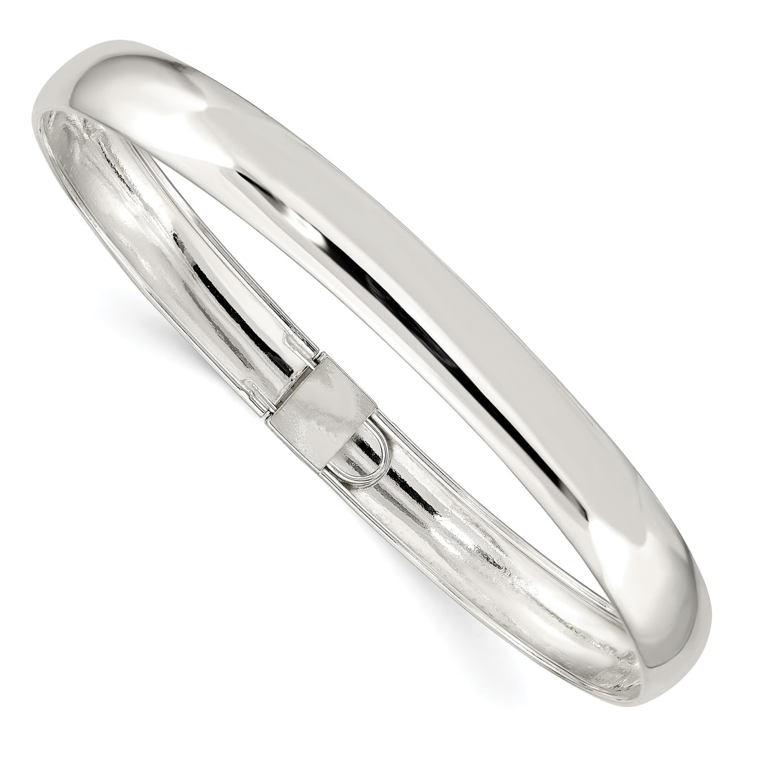 Sterling Silver Polished 8mm Flexible Bangle
