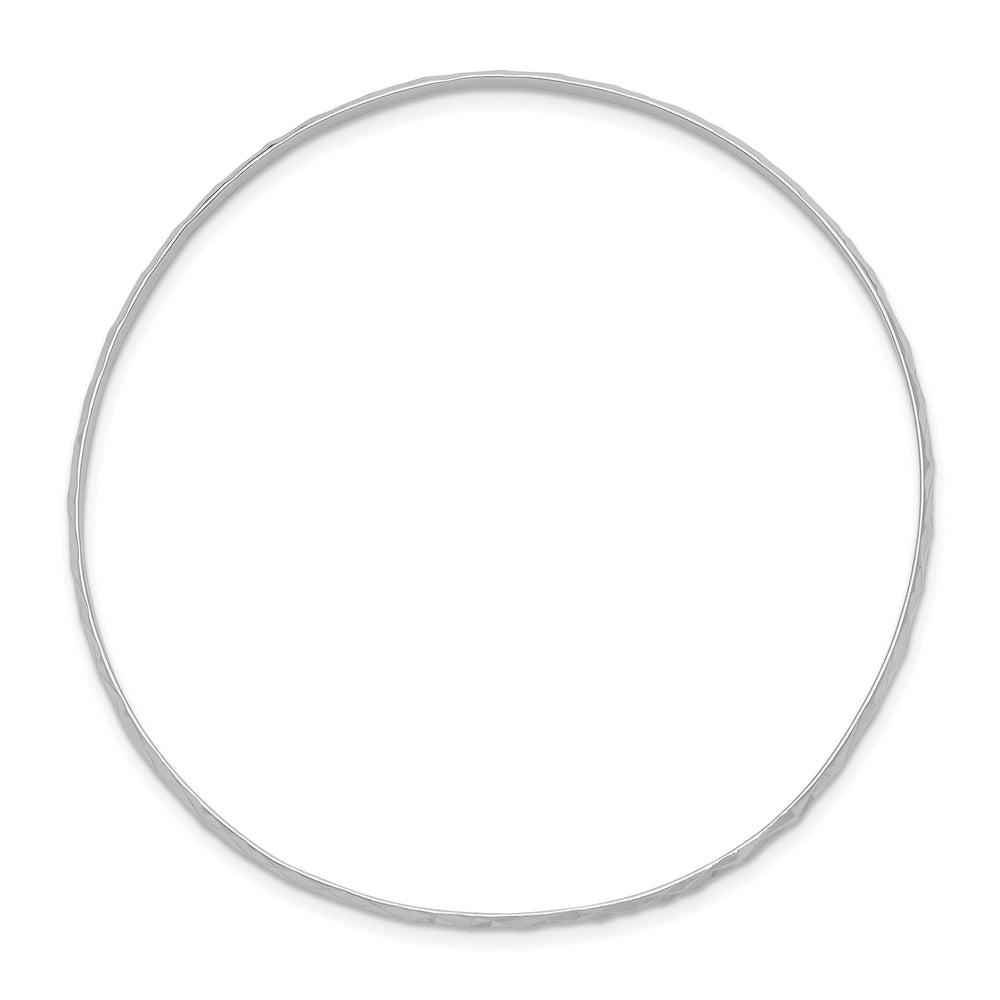 Sterling Silver Polished and D.C. 2mm Slip-on Youth Bangle Bracelet