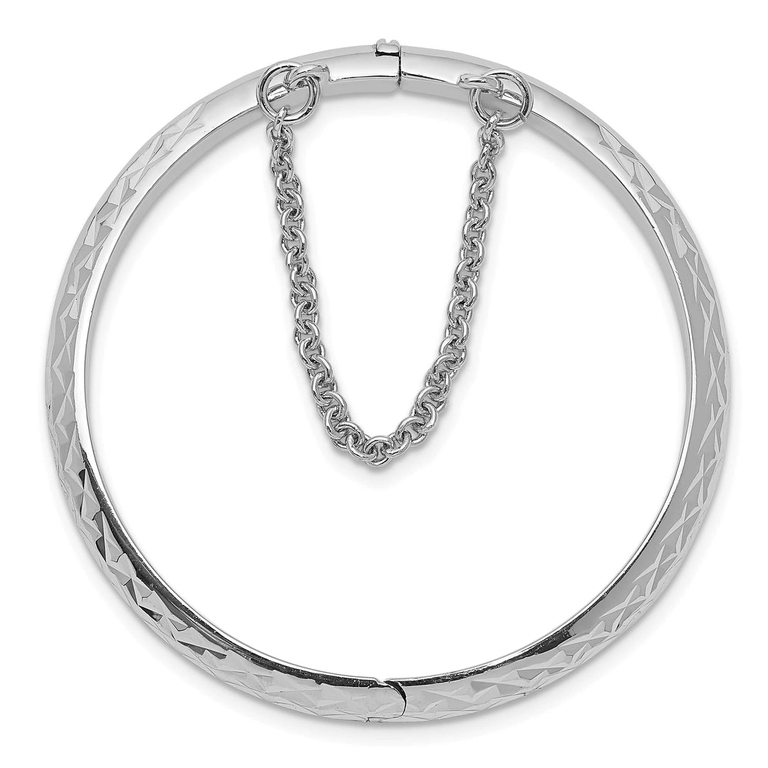 Sterling Silver Polished and D.C. 4.5mm Hinged Children's Bangle