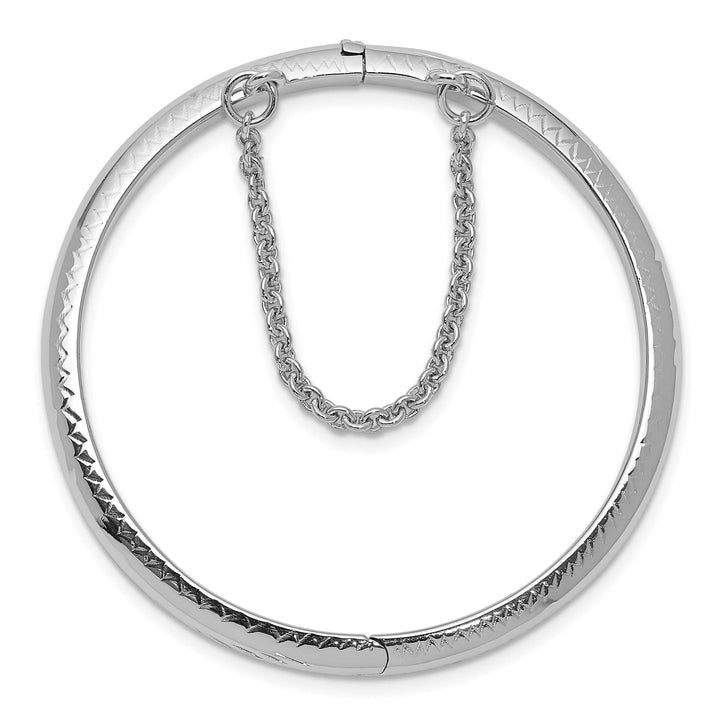 Sterling Silver Polished and D.C. 4mm Hinged Children's Bangle