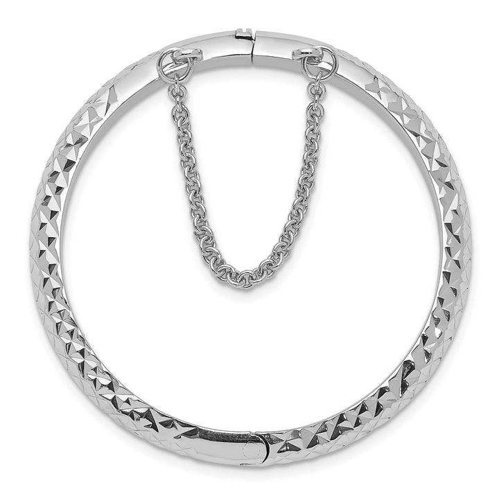 Sterling Silver Polished and D.C. 5.5mm Hinged Children's Bangle