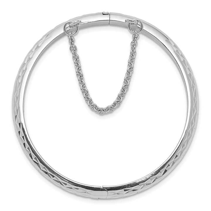Sterling Silver Polished and D.C. 5.5mm Hinged Children's Bangle