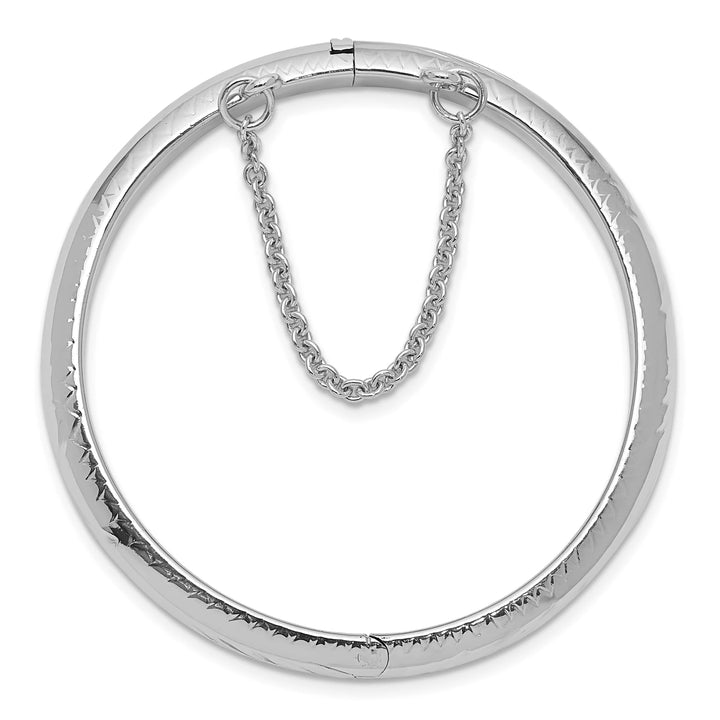 Sterling Silver Polished and D.C. 5mm Hinged Children's Bangle