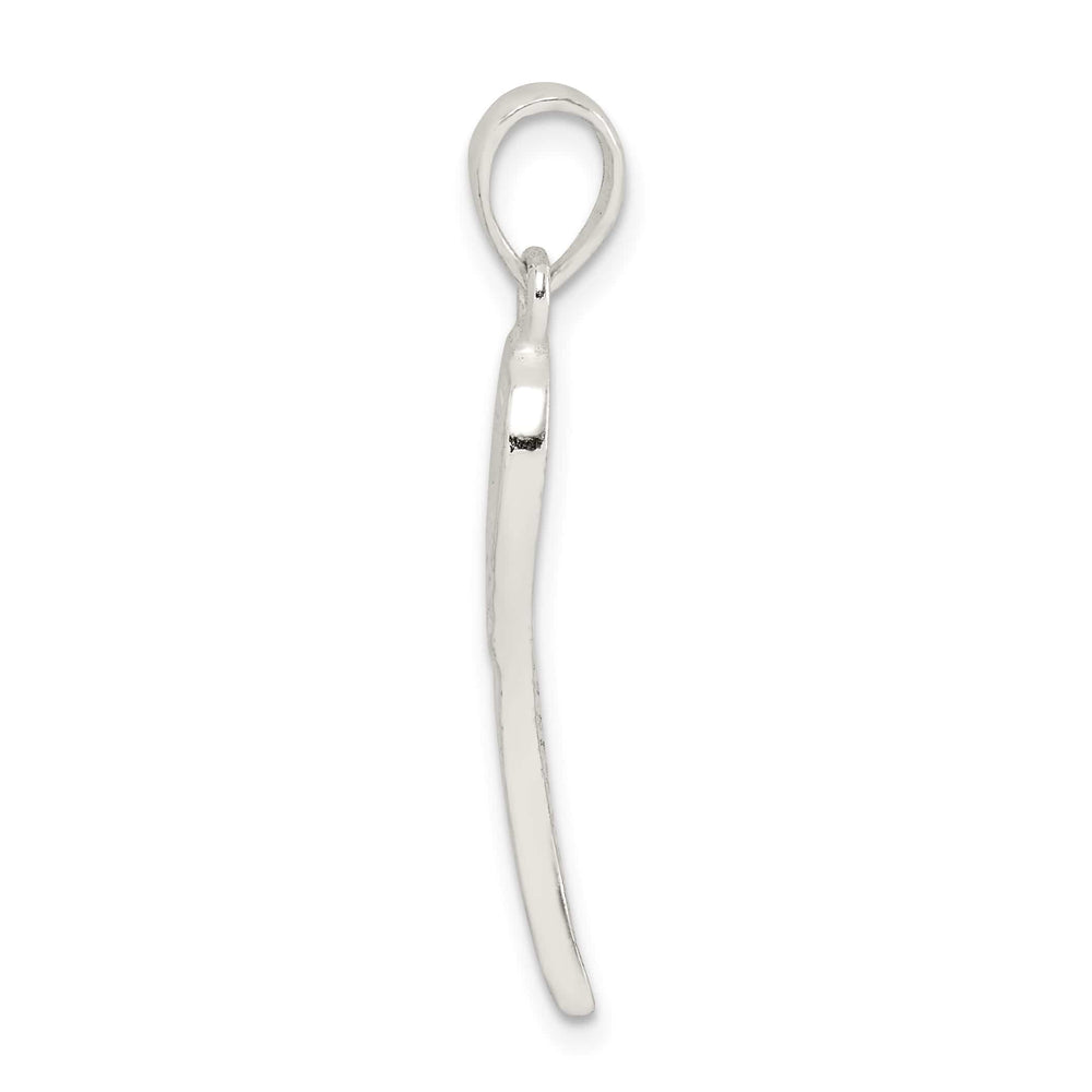 Sterling Silver Polished and Textured Angel Wing Pendant