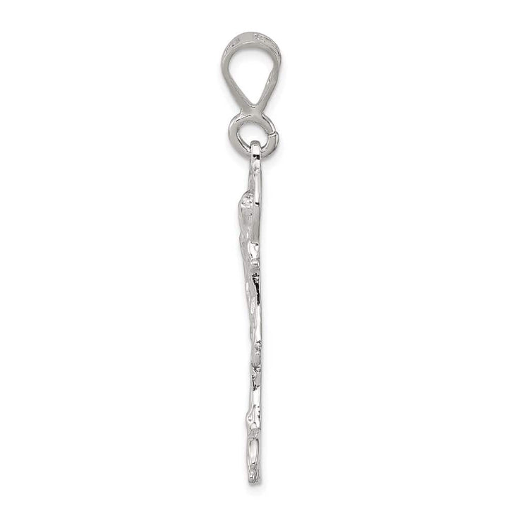 Sterling Silver Polished and Textured St. Lazarus Pendant