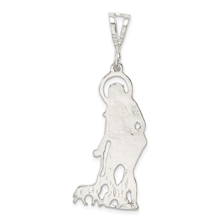 Sterling Silver Polished and Textured St. Lazarus Pendant