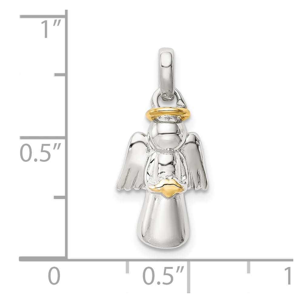 Sterling Silver Polished Angel Pendant