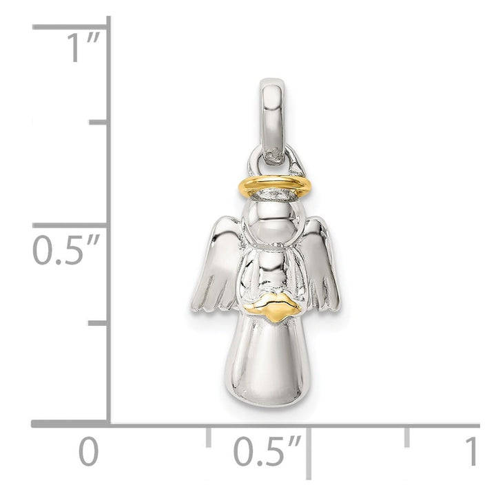 Sterling Silver Polished Angel Pendant