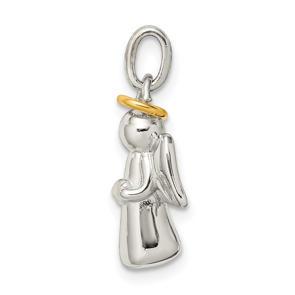 Sterling Silver Polished Angel Pendant