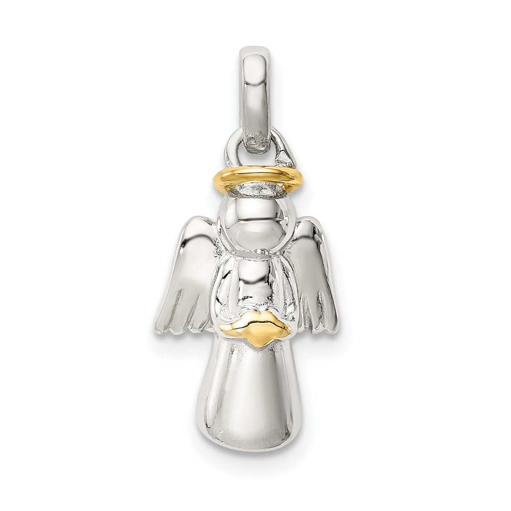 Sterling Silver Polished Angel Pendant