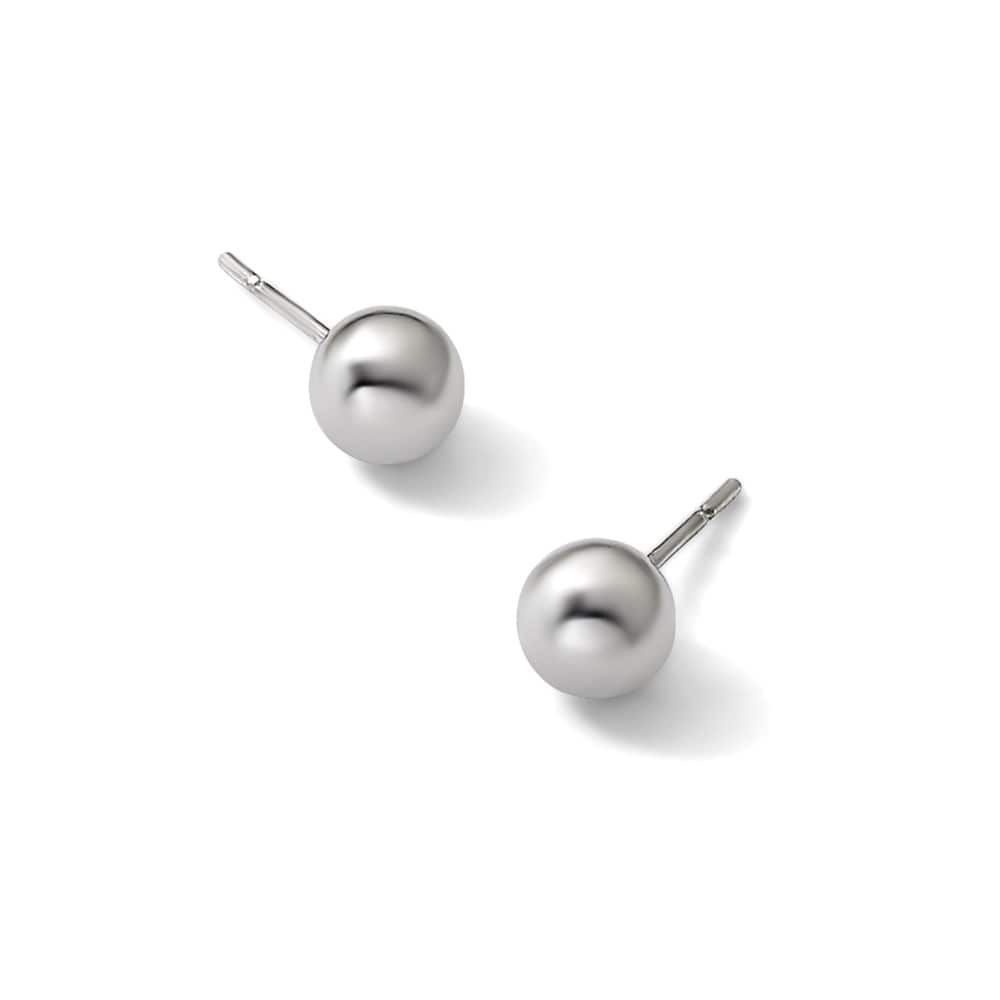 Sterling Silver Polished Ball Post Earrings, additional view, view 5 of 5