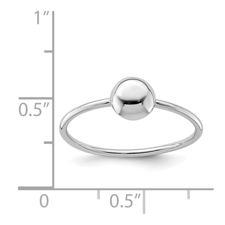Sterling Silver Polished Bead Ring