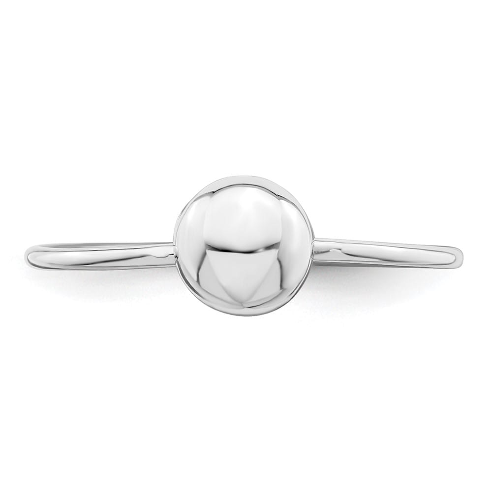 Sterling Silver Polished Bead Ring