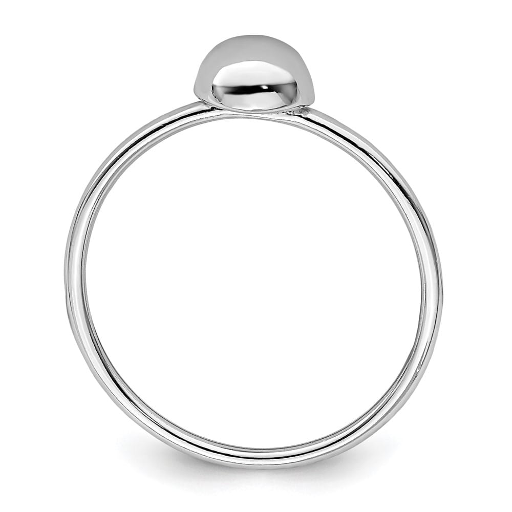 Sterling Silver Polished Bead Ring